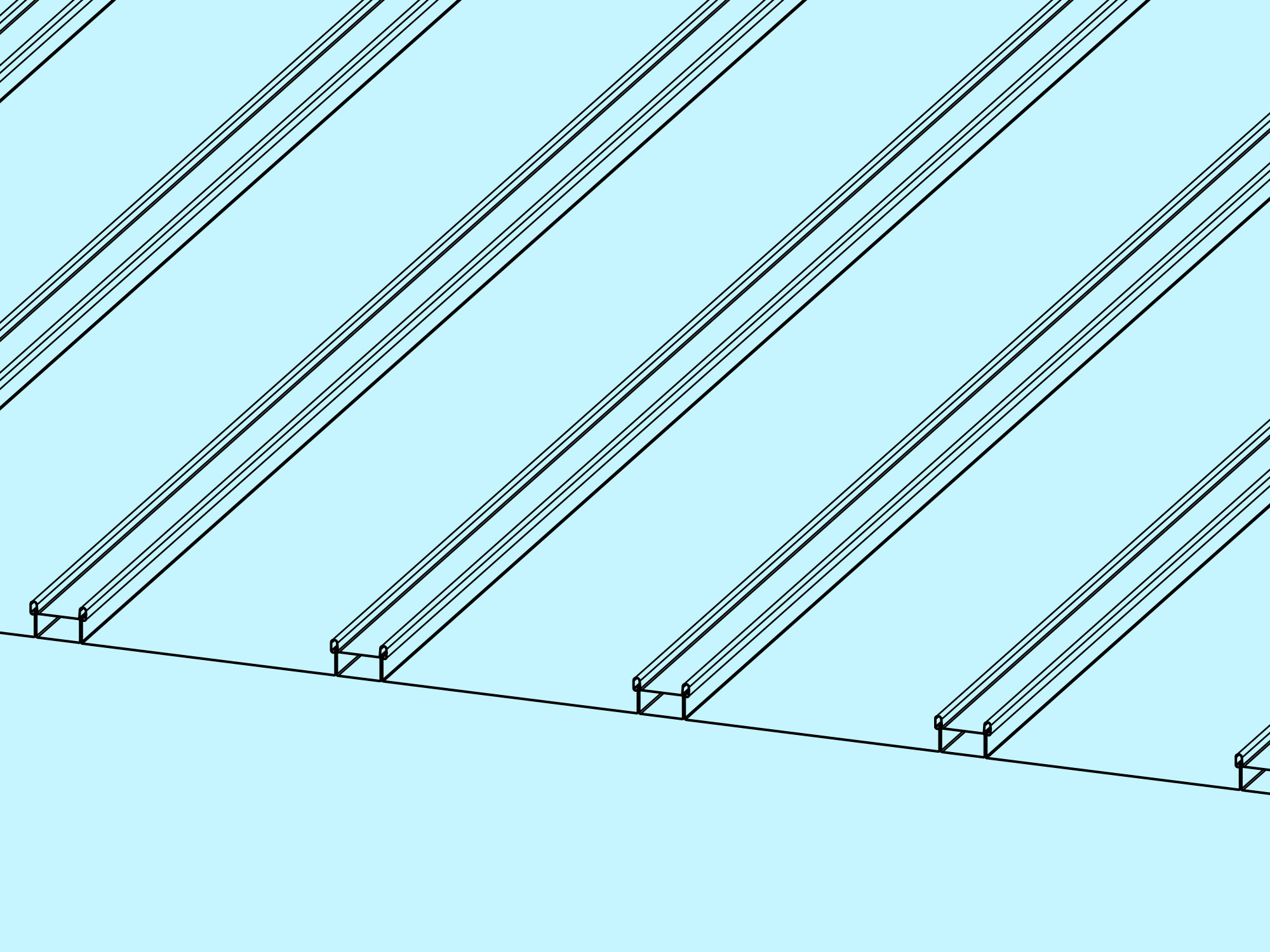 三晃式瓦棒葺巾33・35ｍｍ（ソーラー）