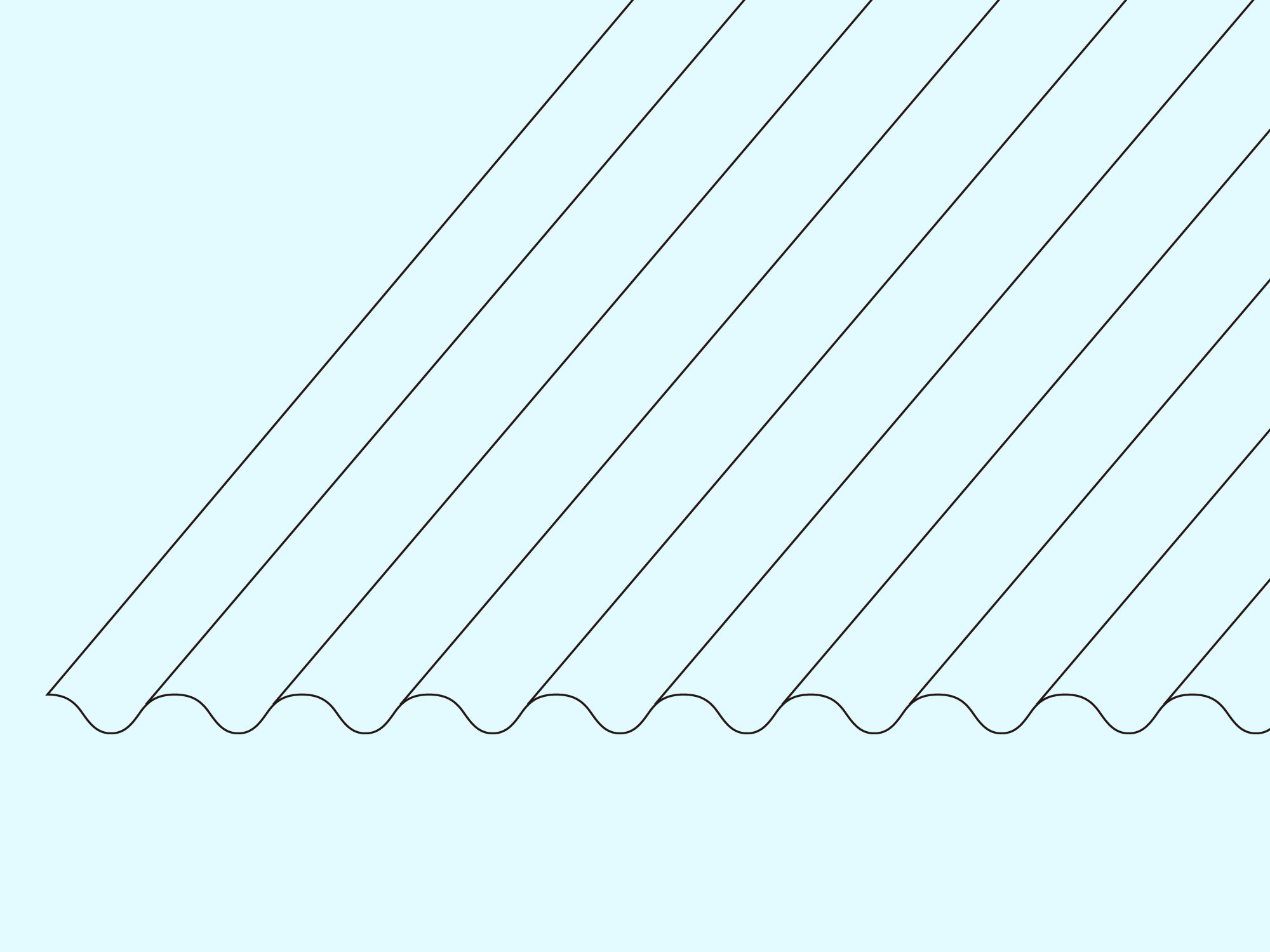 小波スレート屋根・壁