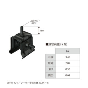 嵌合式G7屋根 各種支持金具