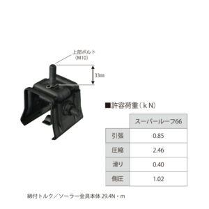 嵌合式スーパールーフ66屋根 各種支持金具