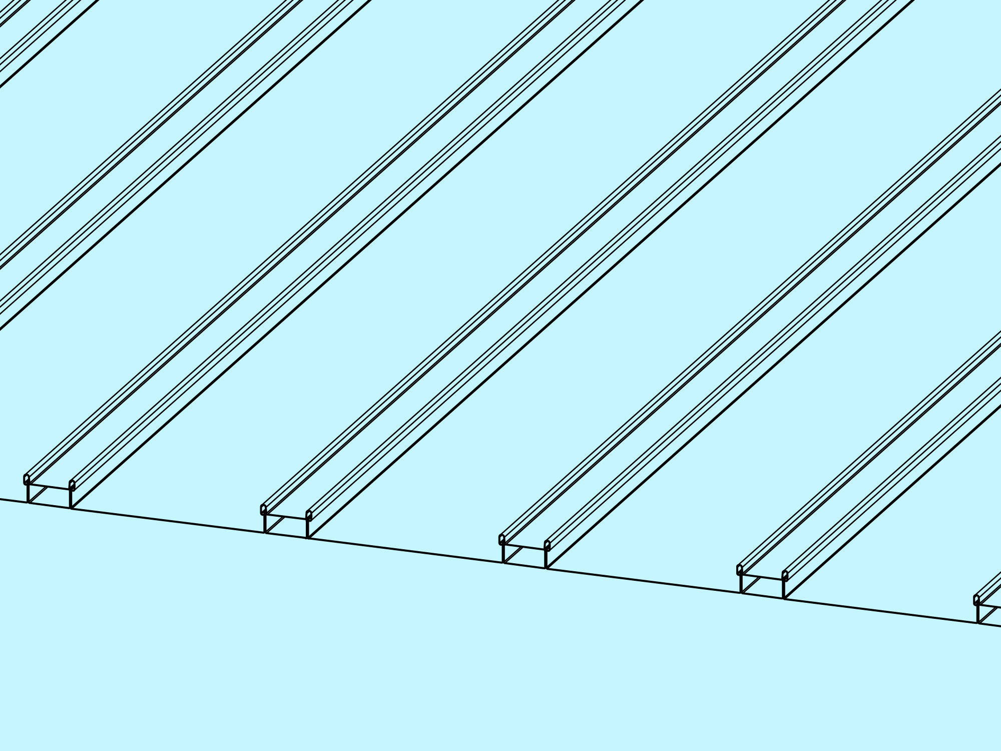 林式瓦棒葺巾45・巾55ｍｍ心木無し