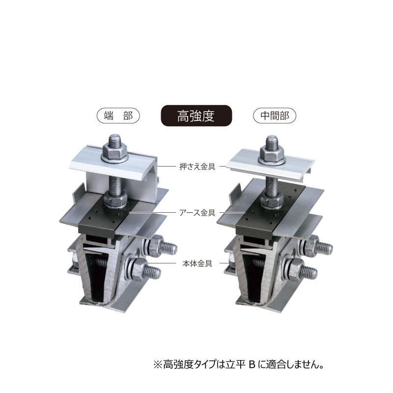 立平葺A屋根 直付ソーラー金具多雪地域限定タイプ